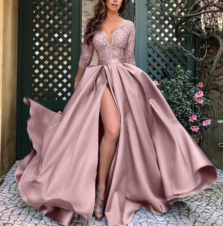 Women's Gilding Large Swing Sexy Dress Trailing Wedding Dresses