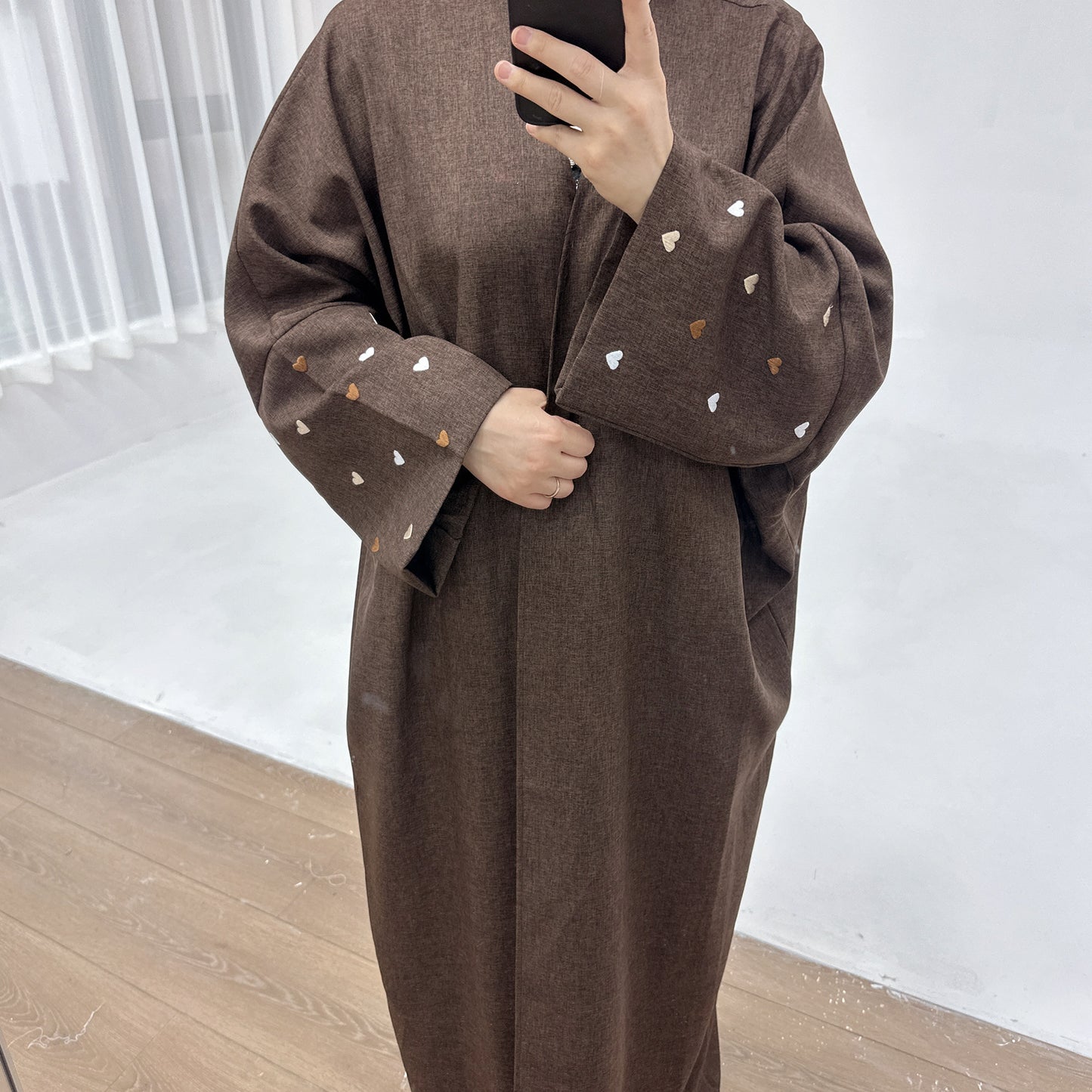 Fashion Love Embroidered Turkish Elegant Robe Cardigans