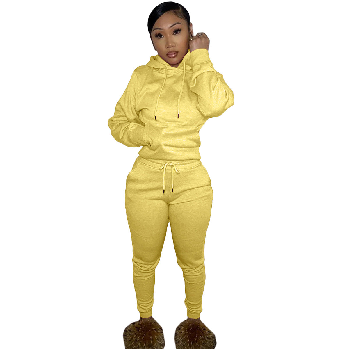 Women's Hoody Two-piece Casual Sports Hoodie Suits