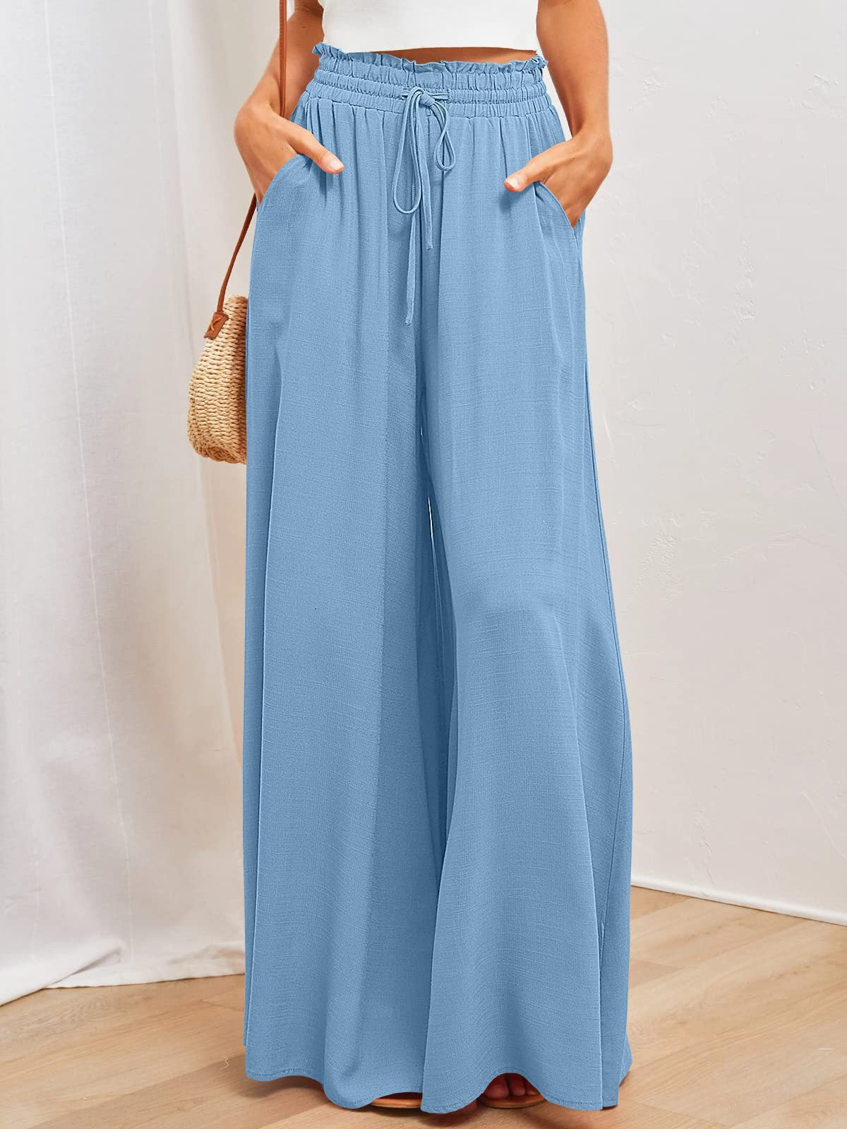 Women's Wide Leg Loose Fashionable Trousers Pants