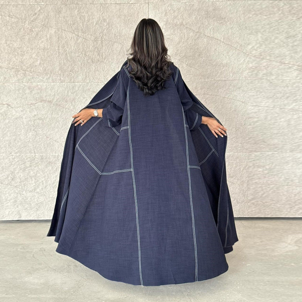 Muslim Fashion Dress Imitation Denim Robe Clothing