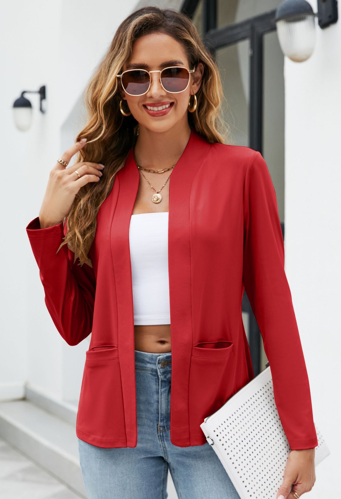 Women's Elegant Classy Fashion Wear Pocket Blazers