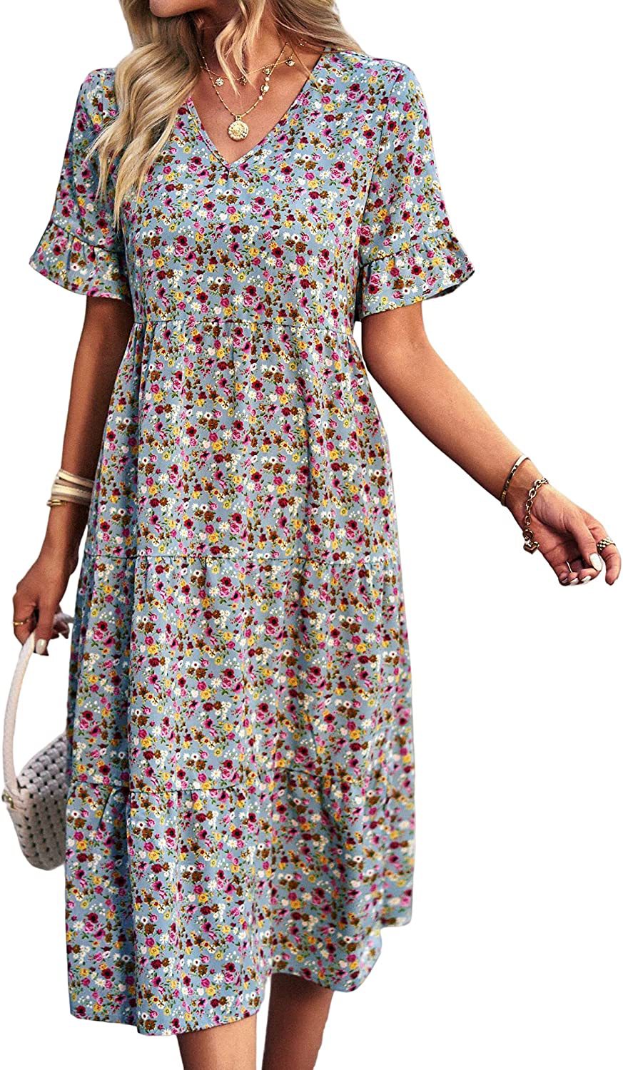 Summer Floral Long Dress Casual Bohemian Dresses