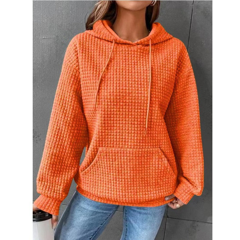 Women's Style Round Neck Hooded Long Sleeve Tops