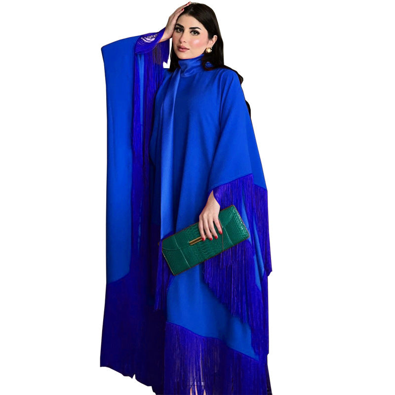 Women's Muslim Batwing Sleeve Tassel High Fashion Clothing