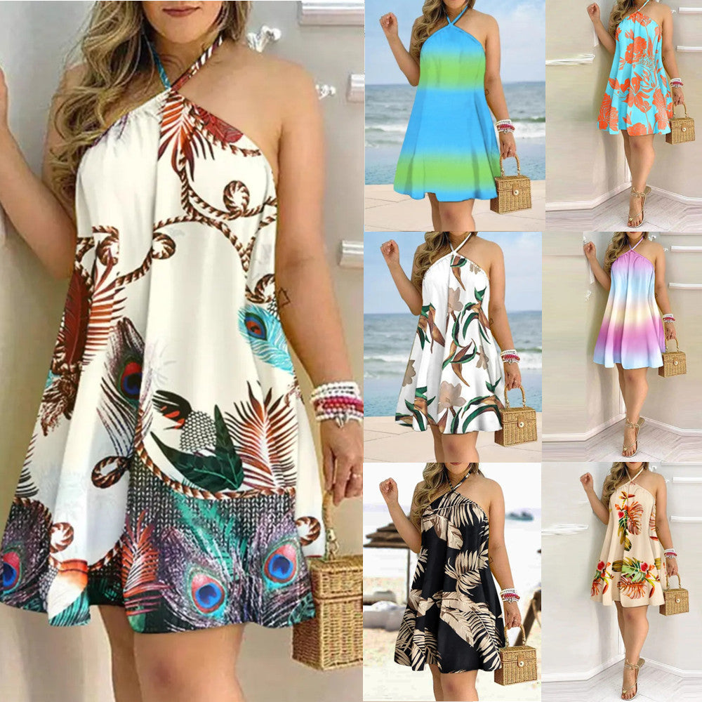 Women's Summer Halter Loose Wear Dress Dresses