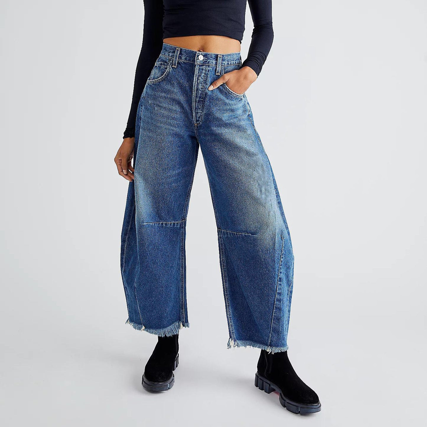 Women's Beautiful Straight Cropped Casual For Jeans