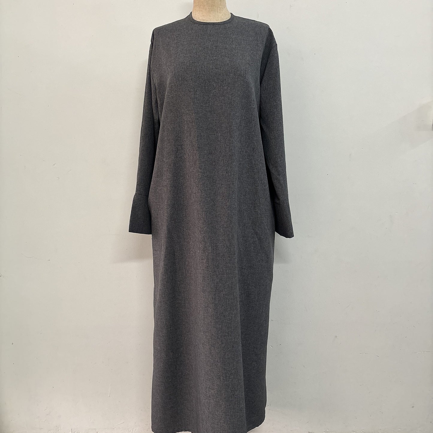 Crew Neck Casual Malay Dress Split Clothing