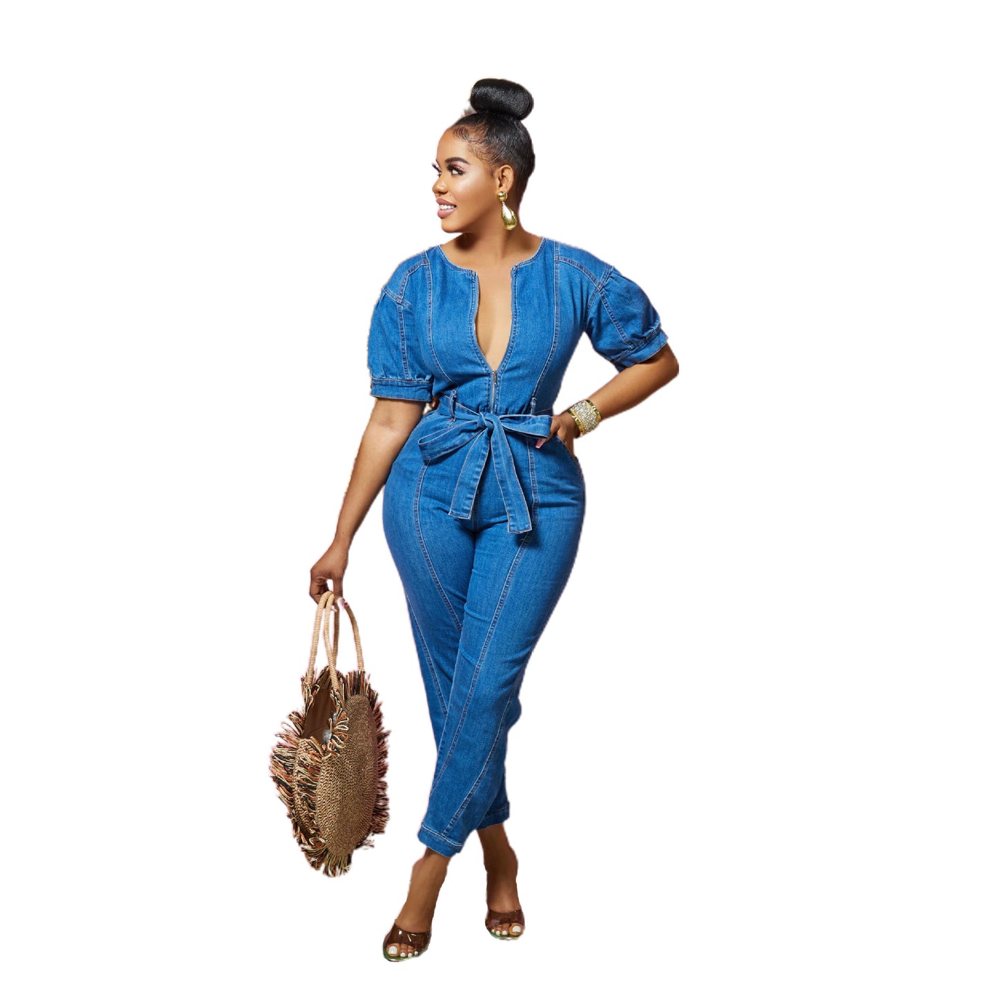 Women's Cool Trendy Wear Loose Short-sleeved Jumpsuits