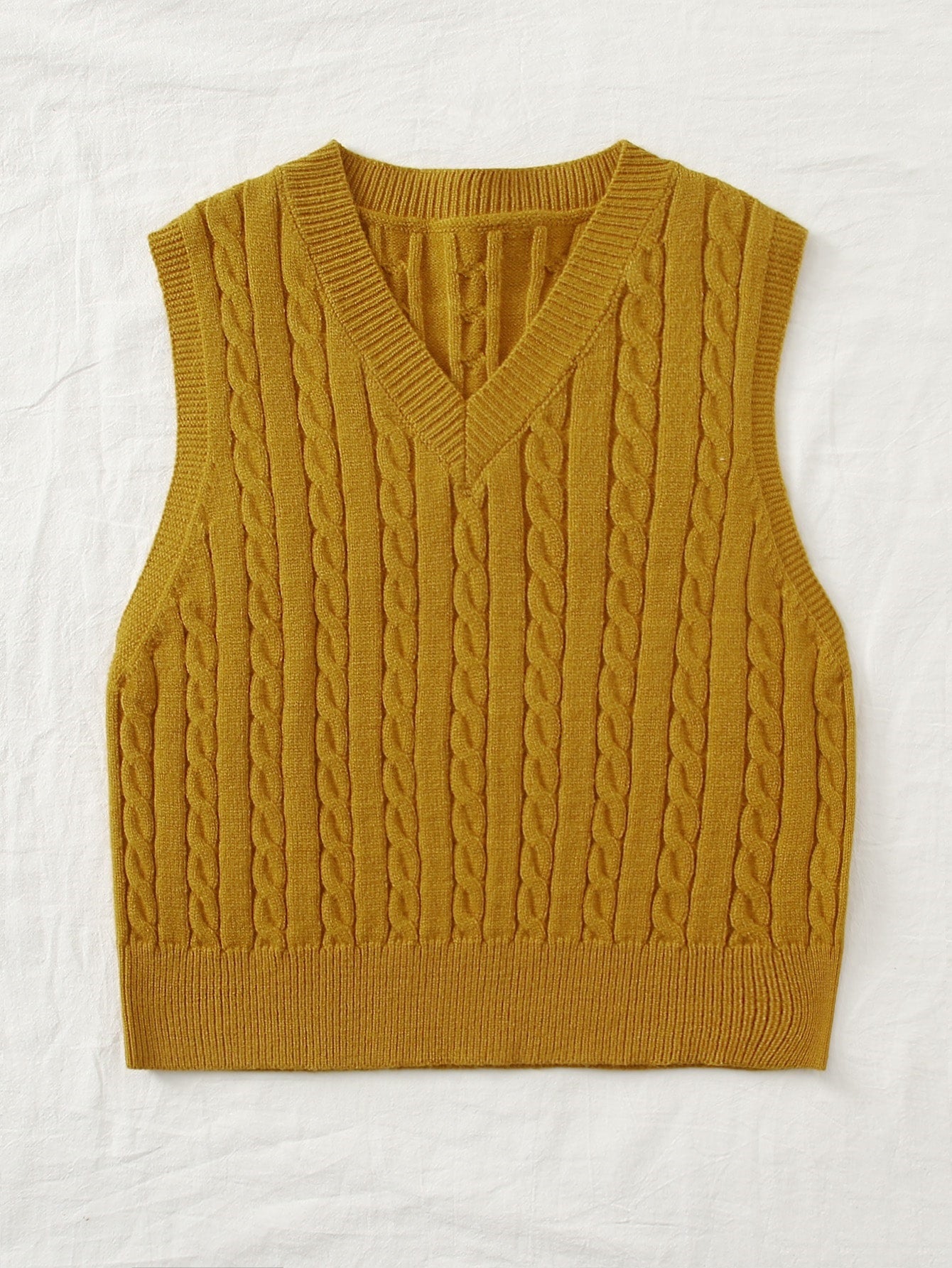 Women's Knitted Waistcoat Pullover V-neck Sleeveless Vests