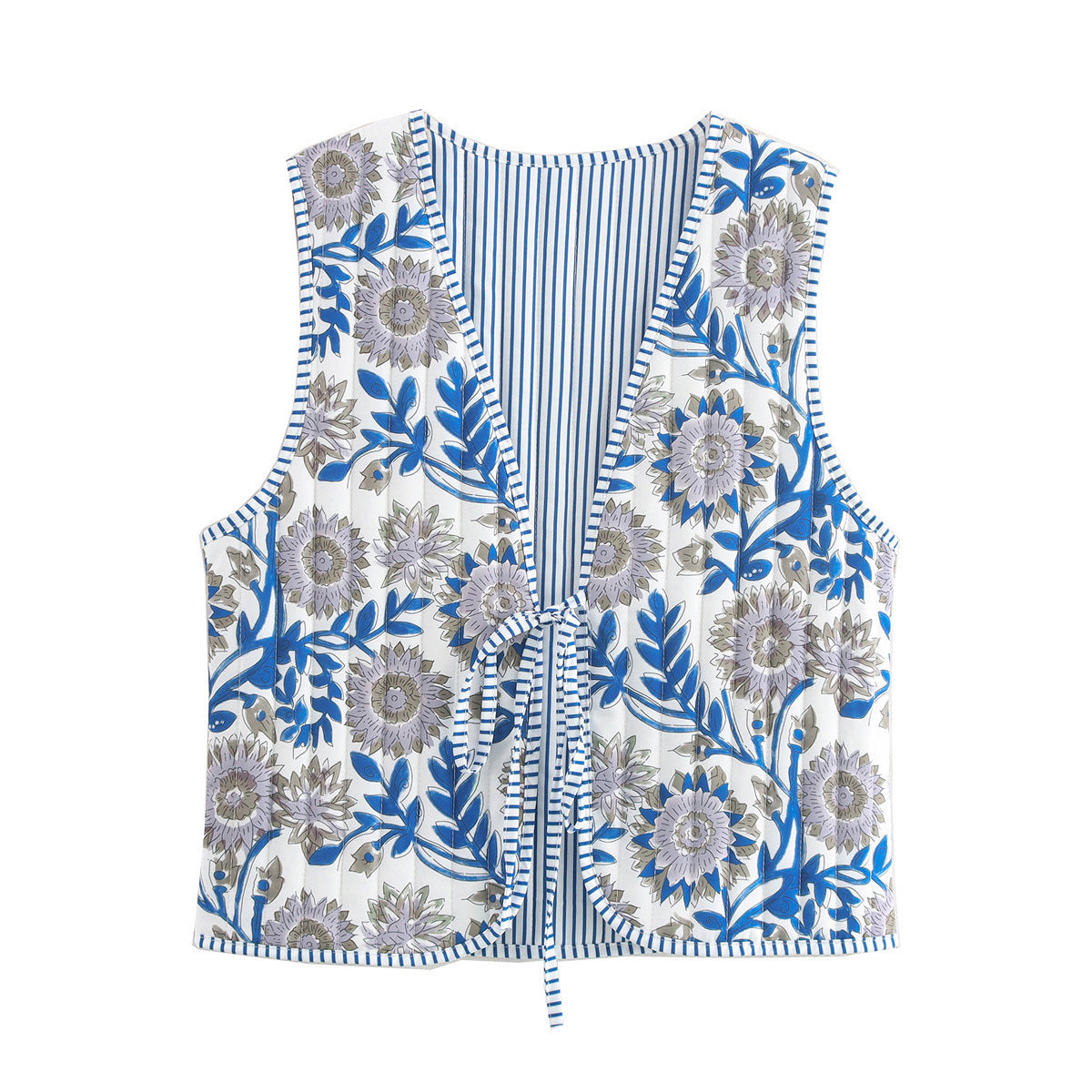 Women's Versatile Fashion Street Printing Lace Vests