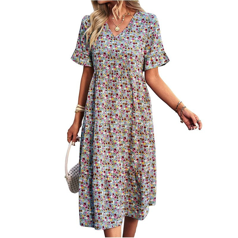 Summer Floral Long Dress Casual Bohemian Dresses