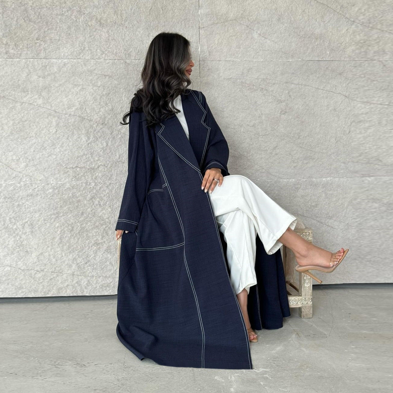 Muslim Fashion Dress Imitation Denim Robe Clothing