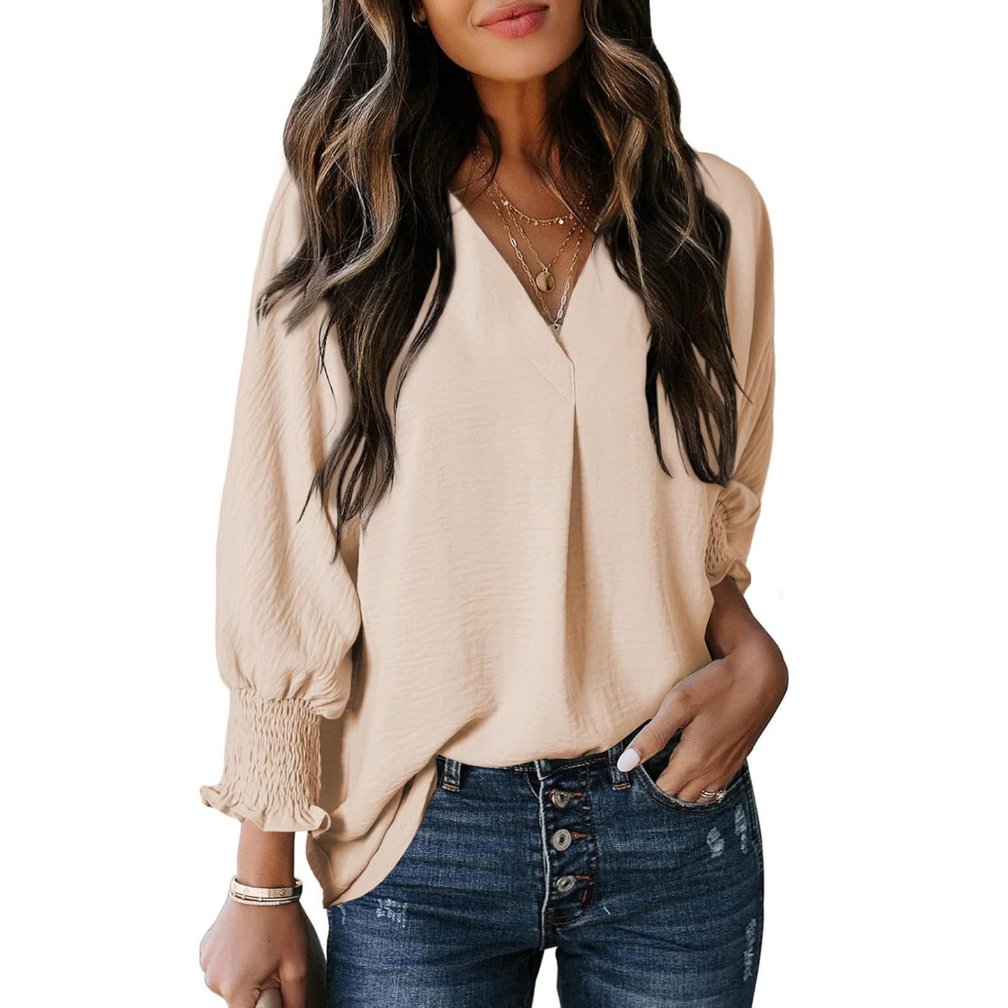 Casual Long Sleeve Loose Shirt T-shirt Blouses