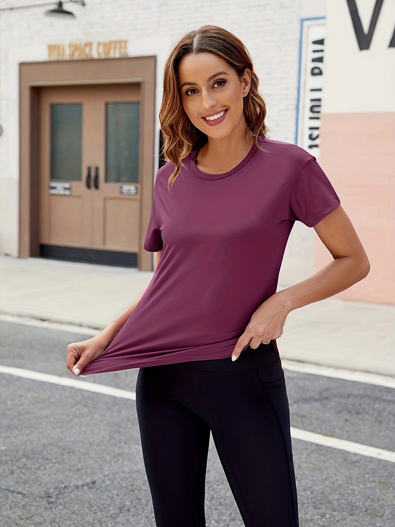 Sleeve Sports Outdoor Gym Hiking Yoga Blouses