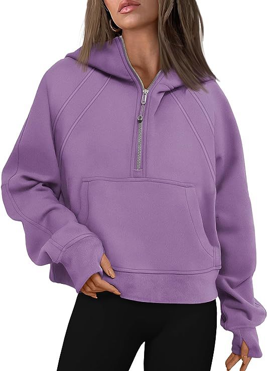 Women's Yoga Clothes Sports Half Zipper Hooded Sweaters