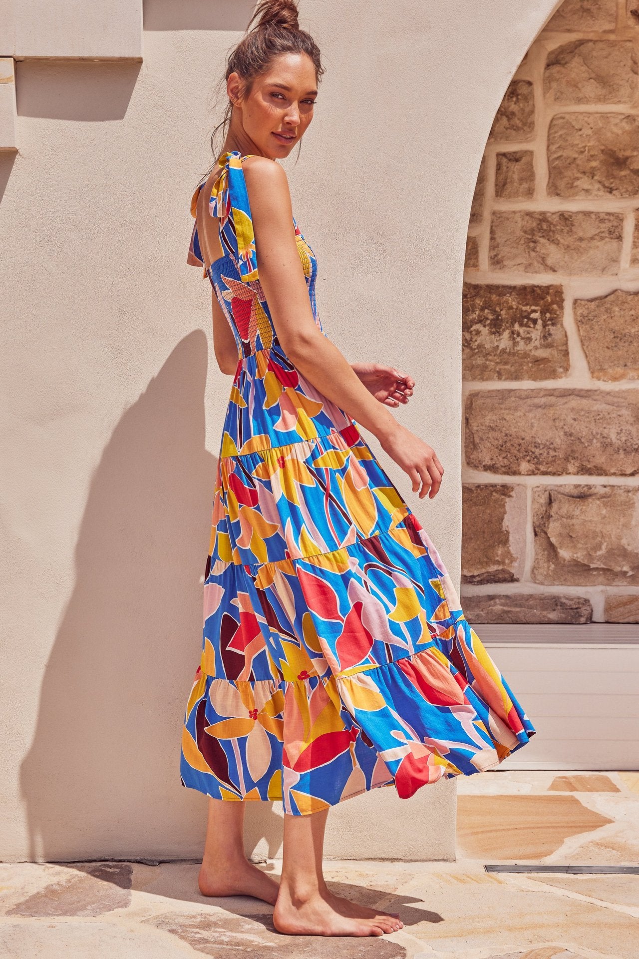 Women's Summer Commuter Sleeveless Hot Printed Long Dresses