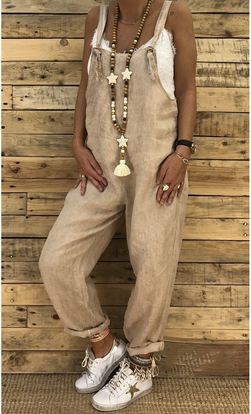 Women's Fashion Casual Loose Suspender Overalls Jumpsuits