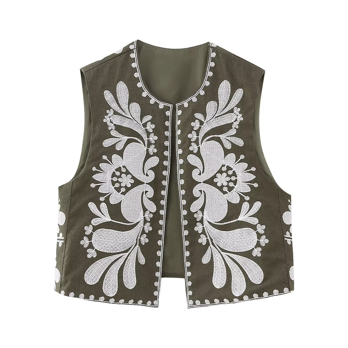 Women's Beautiful Spring Fashionable Embroidered For Vests