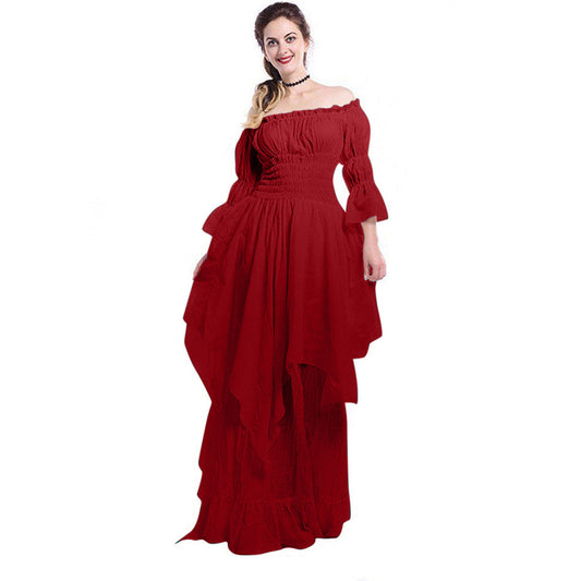 Gorgeous Lace Bell Sleeve Dress Vintage Gothic Gown Dresses