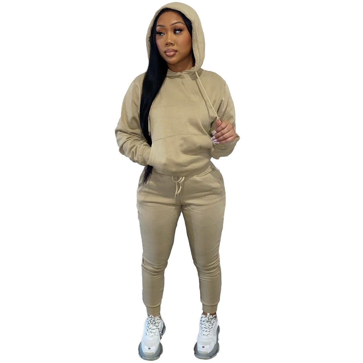 Women's Hoody Two-piece Casual Sports Hoodie Suits