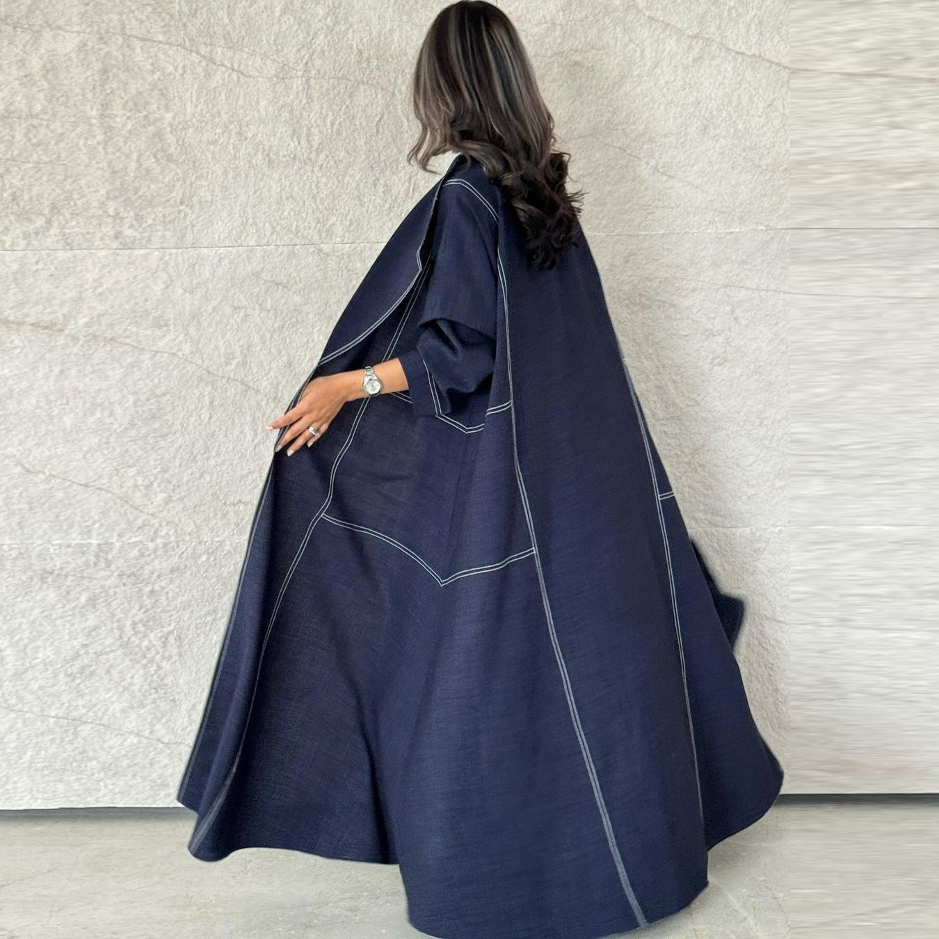 Muslim Fashion Dress Imitation Denim Robe Clothing