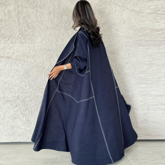 Muslim Fashion Dress Imitation Denim Robe Clothing