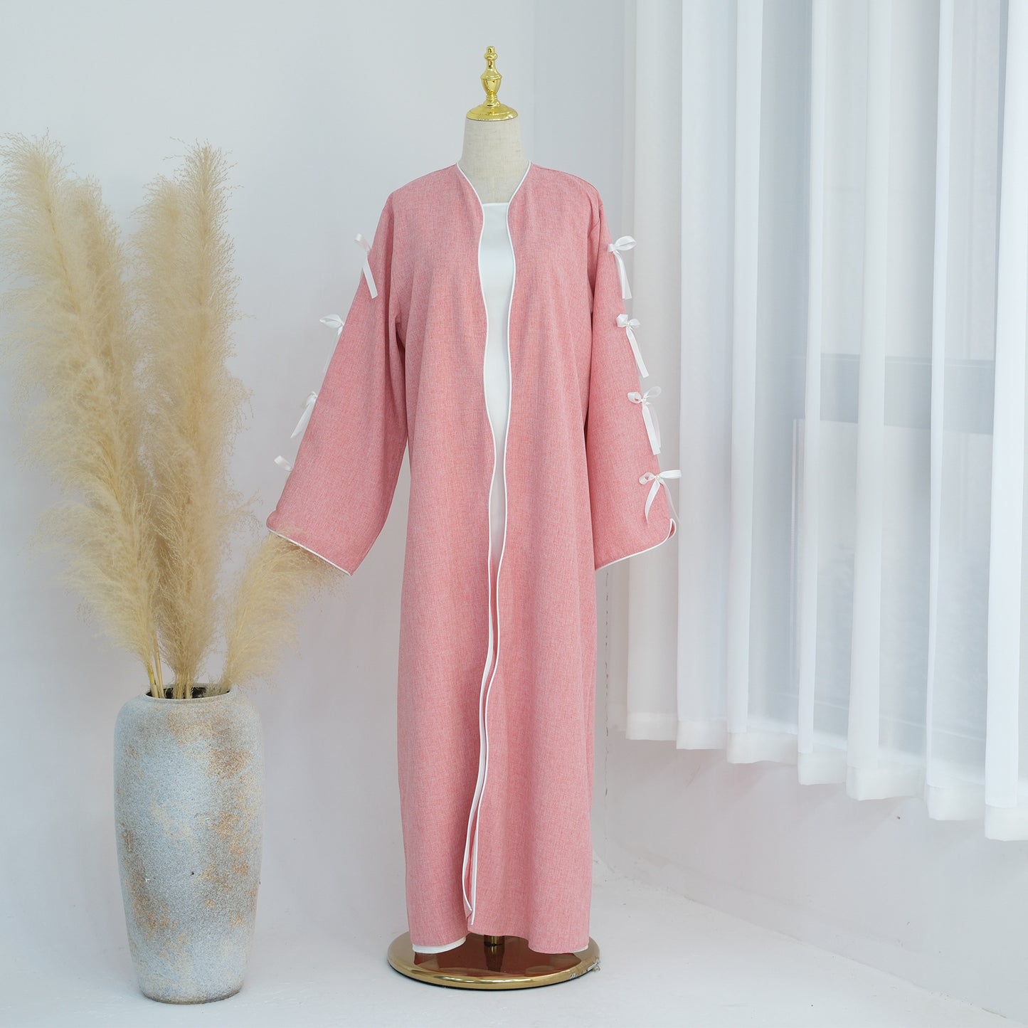 Slouchy Pure Beautiful Bow Robe Dress Clothing