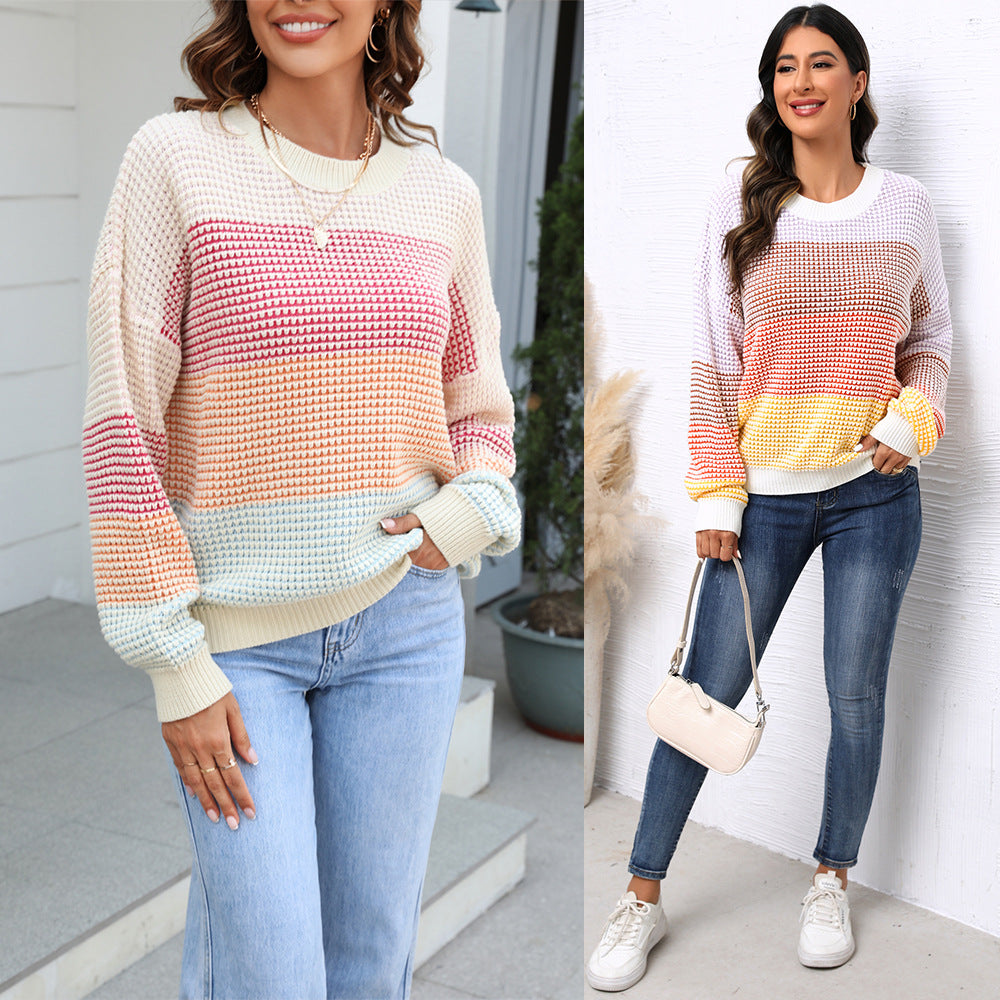 Autumn Casual Loose Crew Neck Two Sweaters