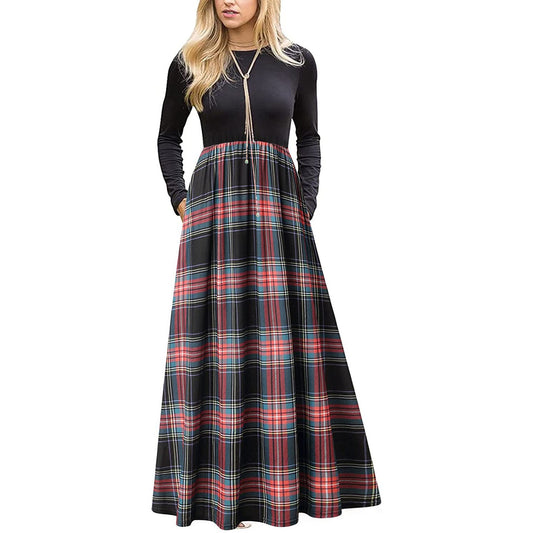 Innovative Printed Fashion Personality Plaid Dress Dresses