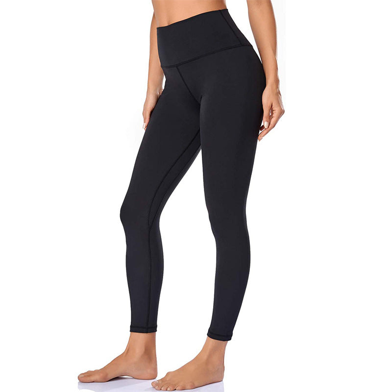 Women's Black Yoga High Waist Hip Raise Leggings