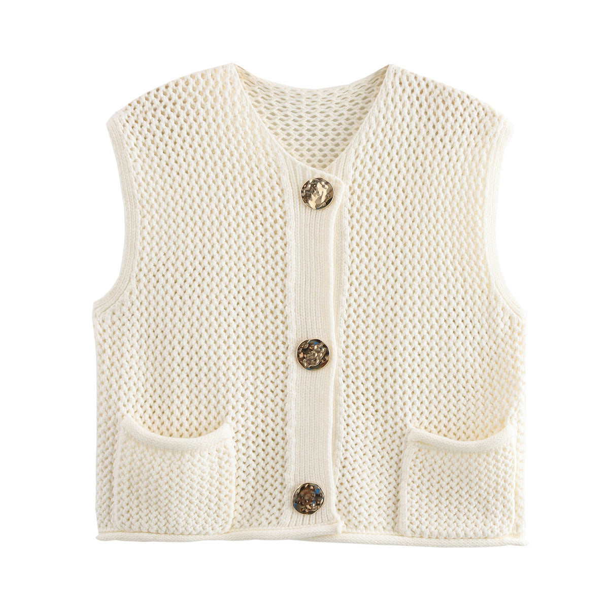 Women's Summer Street Fashion Thick Needle Knitted Vests