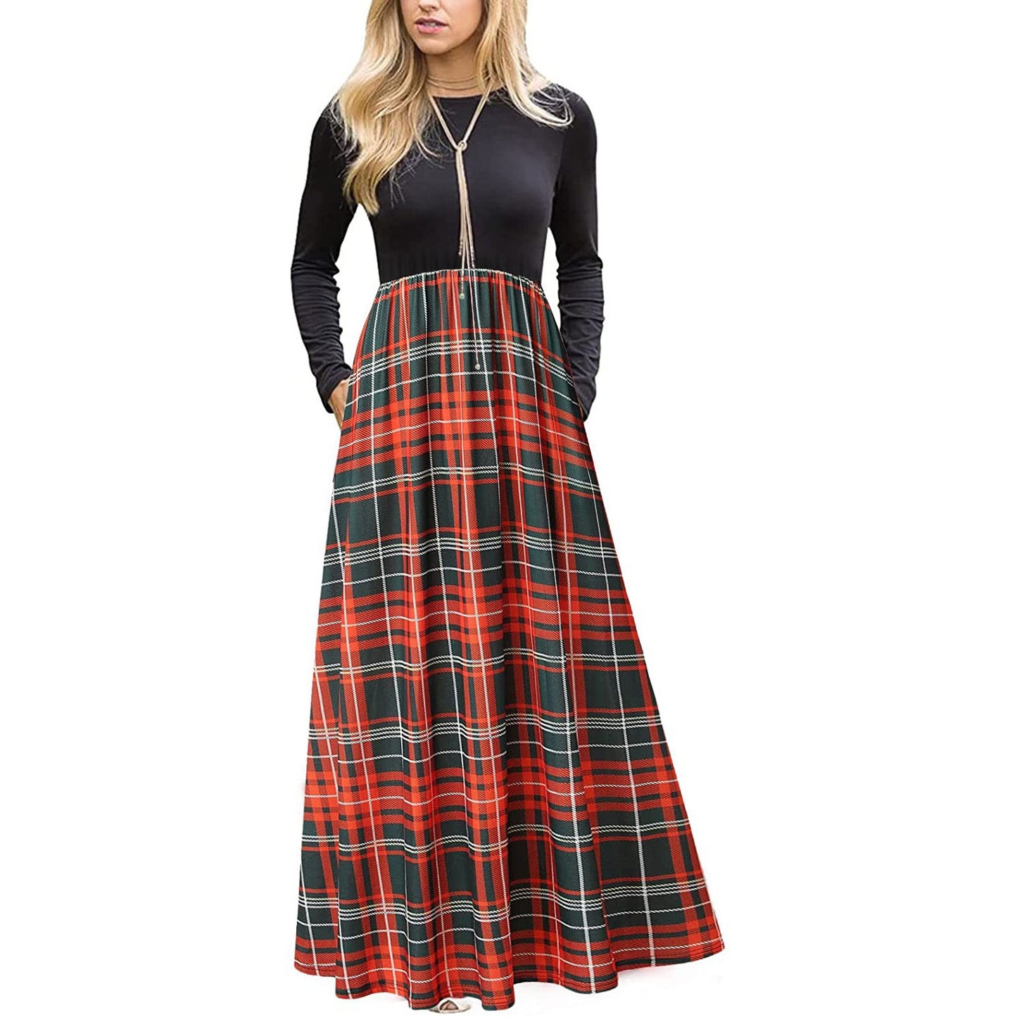 Innovative Printed Fashion Personality Plaid Dress Dresses