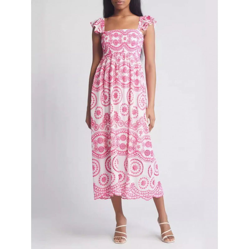 Women's Style Summer Dress Printing Unique French Dresses