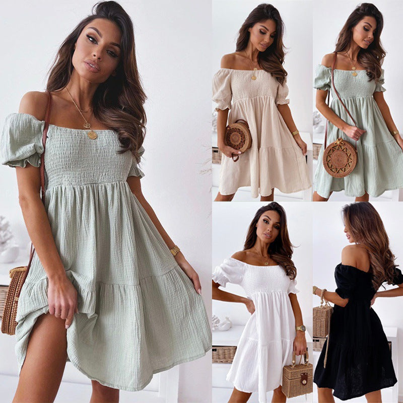 Women's Summer Backless Off-shoulder Long Dress Dresses