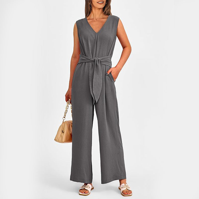 Women's Innovative Versatile Casual Sleeveless Belt Suits