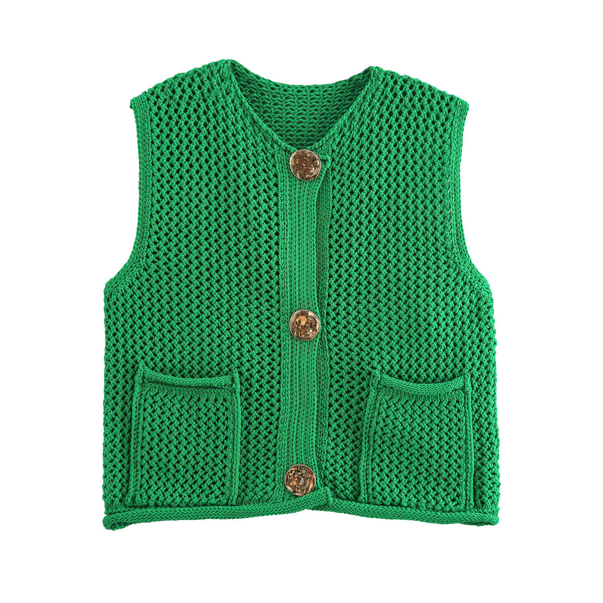 Women's Street Fashion Casual Thick Needle Vests