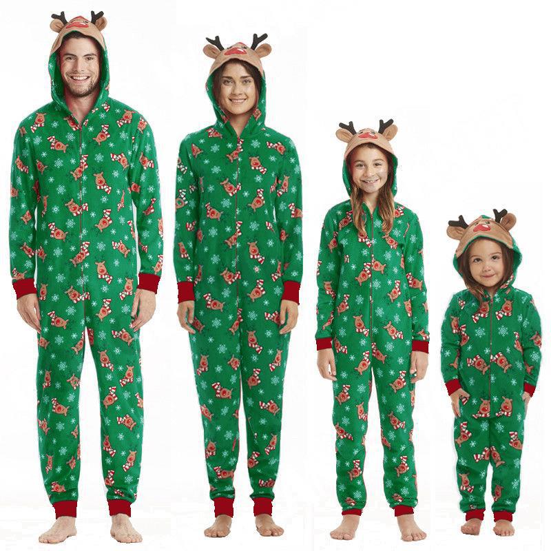 Christmas Wear Fashion Hooded Printing Romper Suits