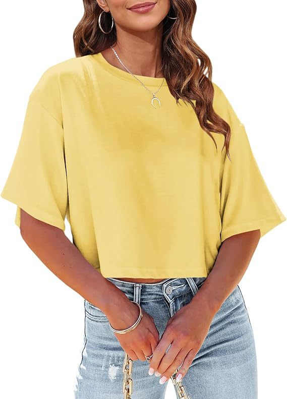 Women's T-shirt Drop Shoulder Round Neck Casual Blouses