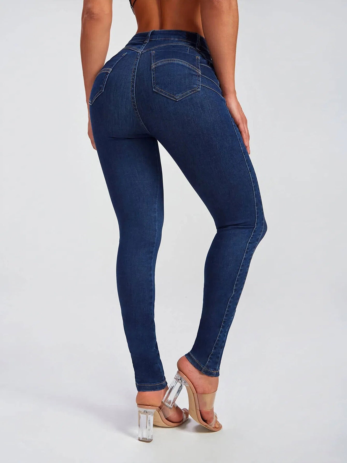 Women's Spring Slim Fit Skinny Stretch High Jeans