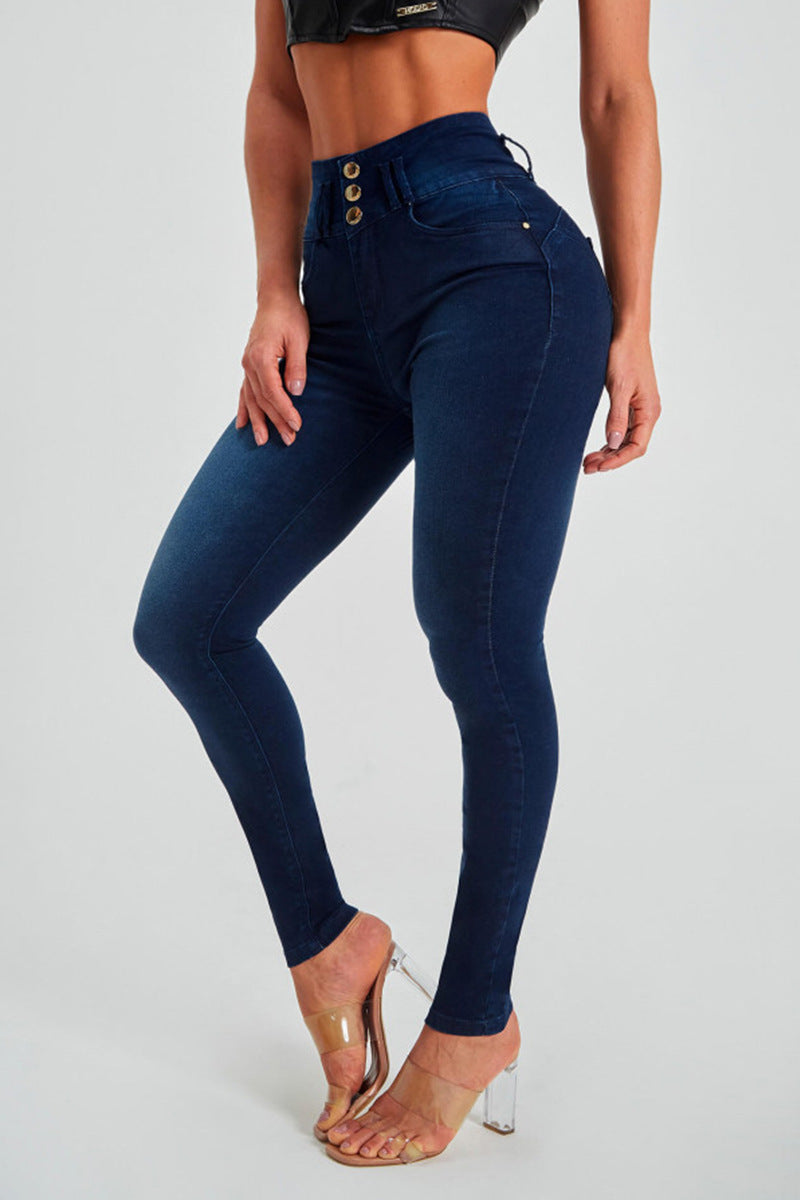 Women's High Waist Tight Stretch Hip Jeans