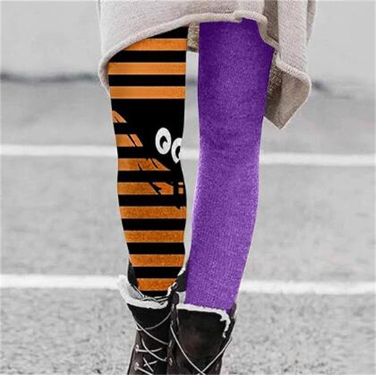 Women's Halloween Print Elastic Slim Fit Leggings