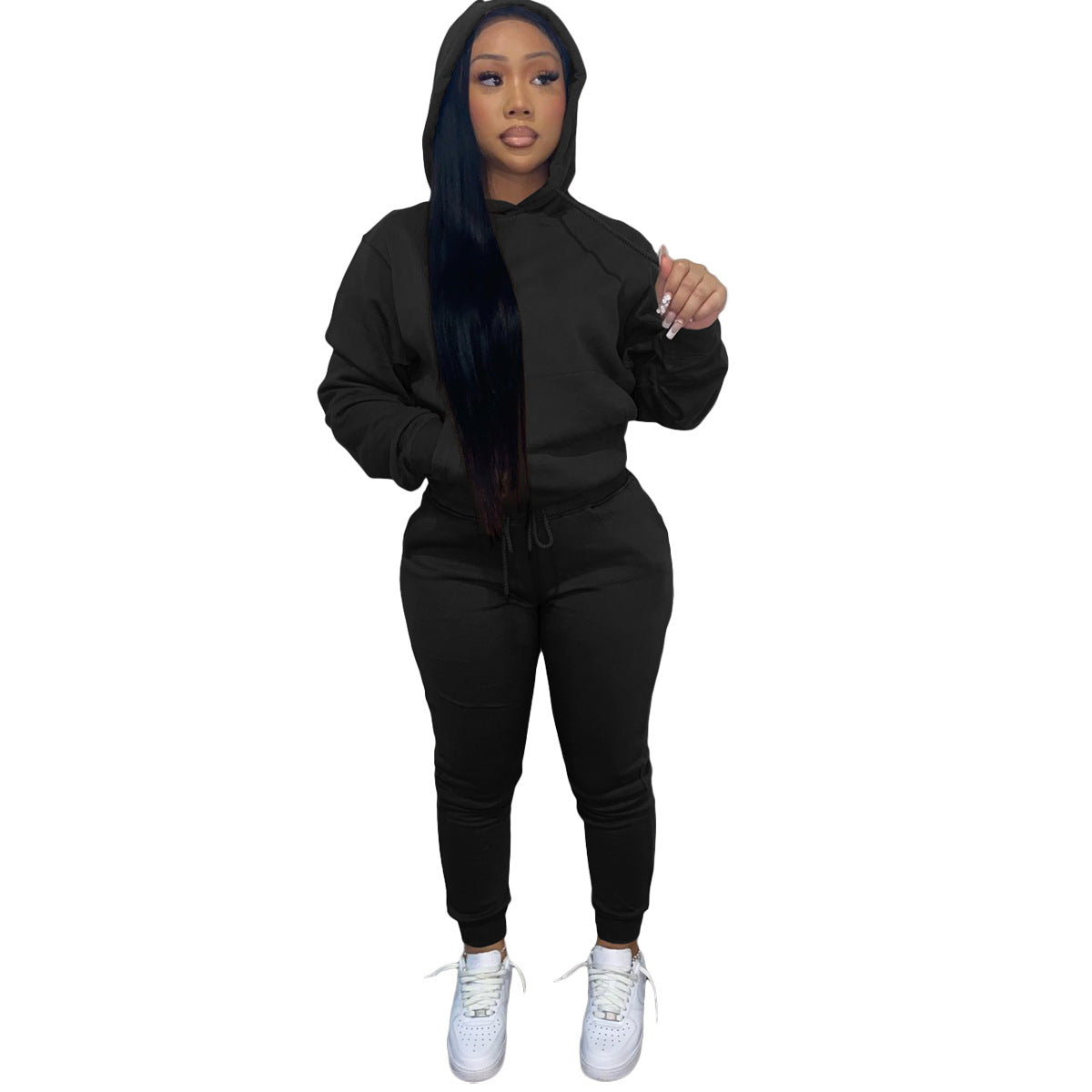 Women's Hoody Two-piece Casual Sports Hoodie Suits