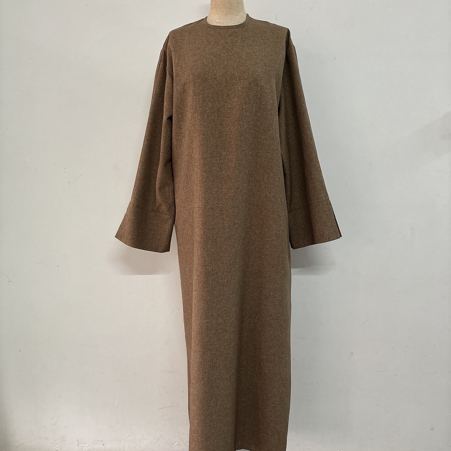 Crew Neck Casual Malay Dress Split Clothing