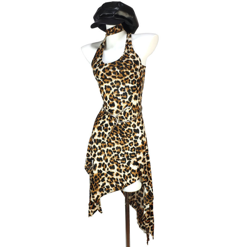 Millennium Hot Dress Leopard Print Irregular Dresses