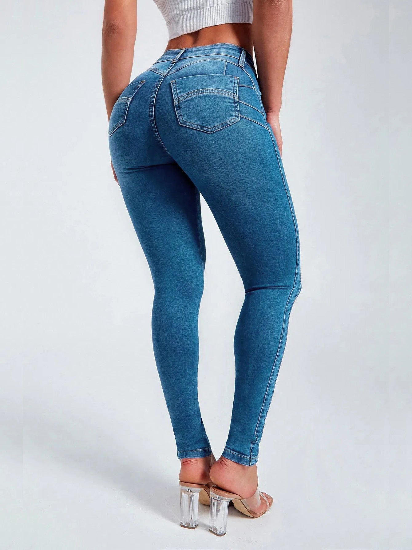 Women's Spring Slim Fit Skinny Stretch High Jeans