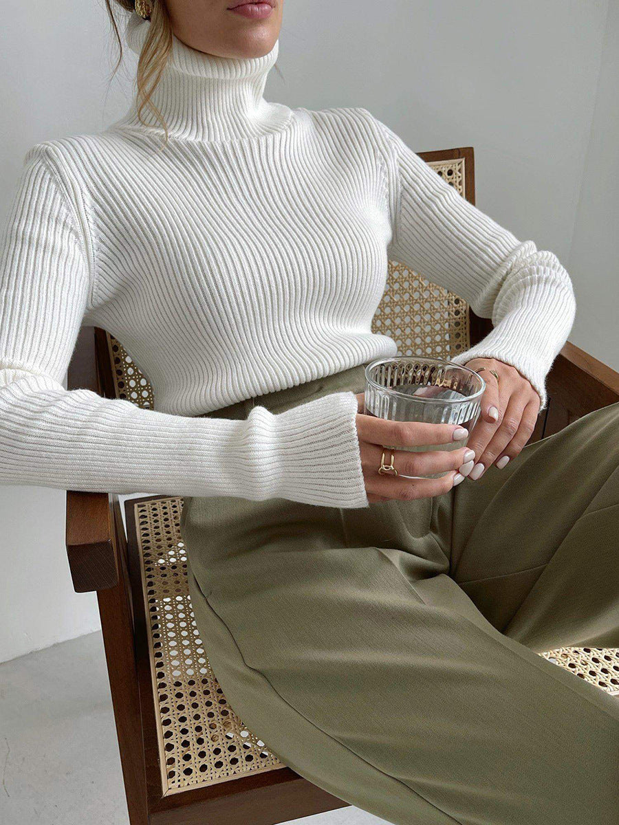 Lengthened Turtleneck Bottoming Shirt Slim Fit Sweaters