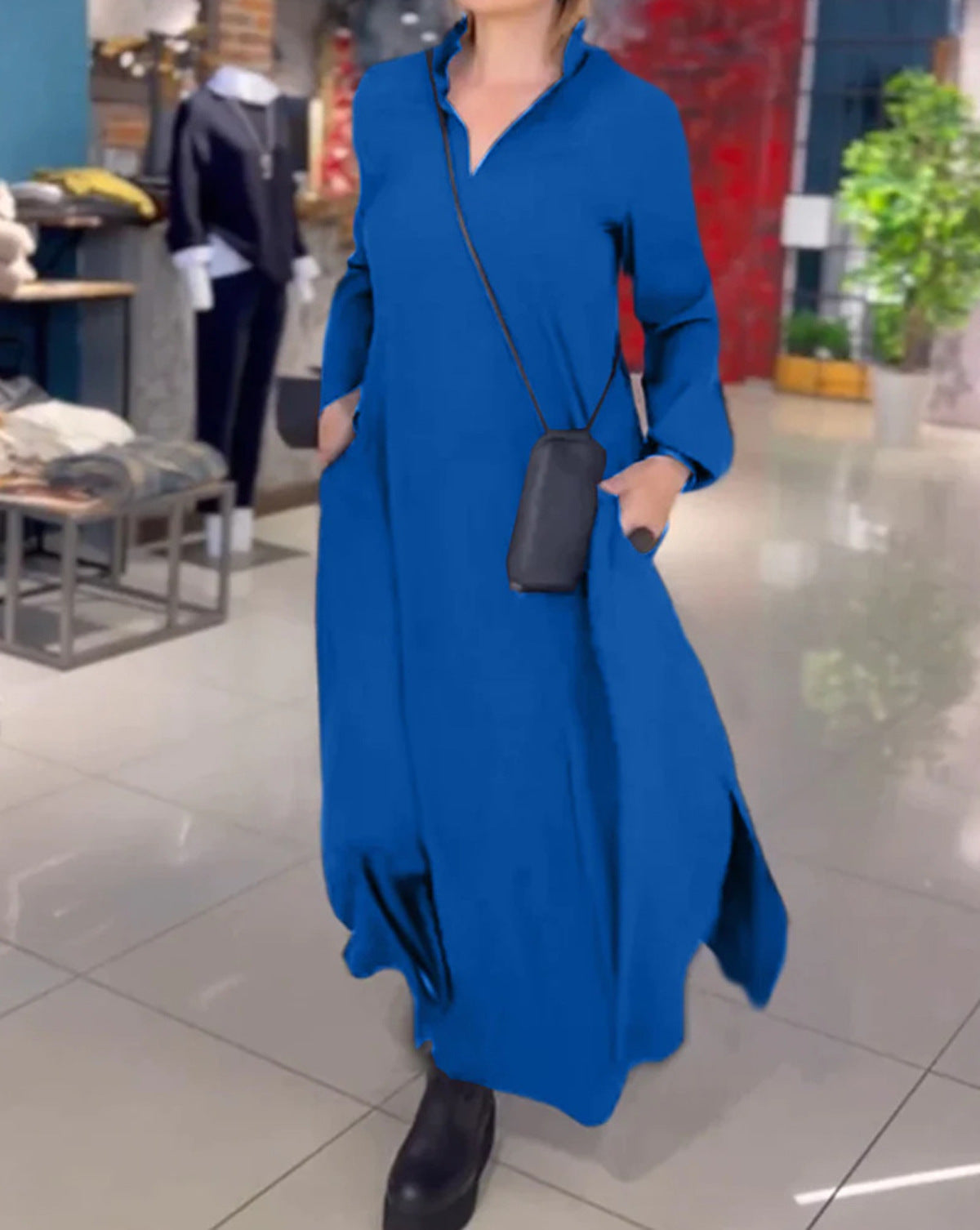 Women's Leisure Solid Color Loose Slimming Dress Clothing