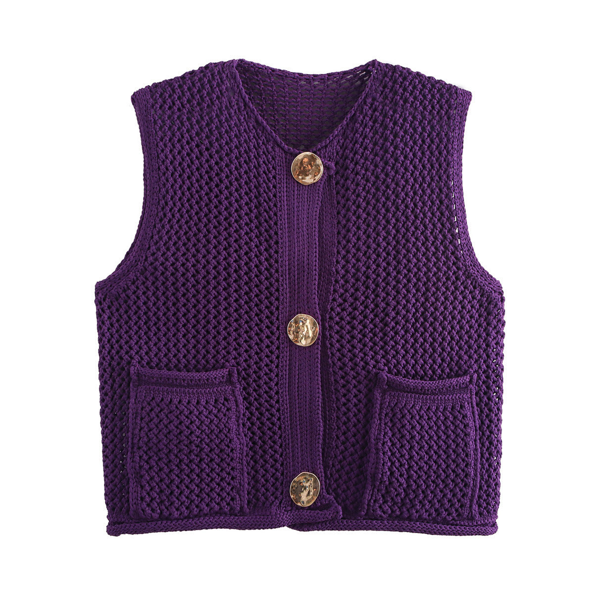 Women's Street Fashion Casual Thick Needle Vests