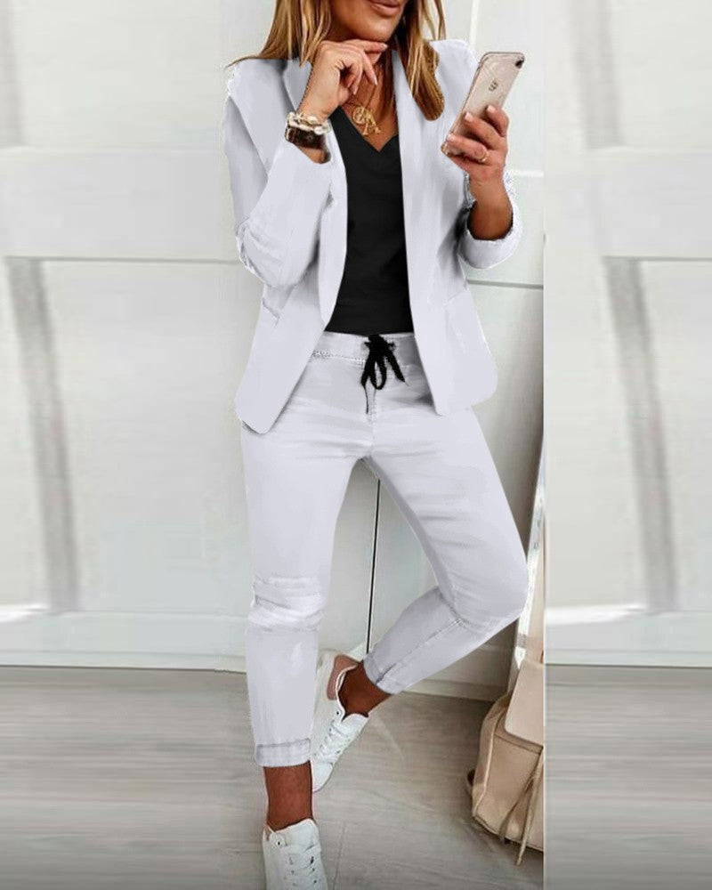 Women's Glamorous Stylish Casual Fashion Set Suits